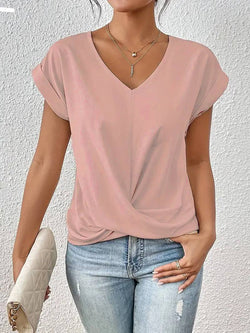 Eloise - V-Ausschnitt Top mit Knopfdetail